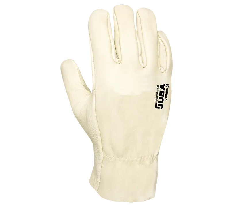 Gant chef cuir pleine fleur beige hydrofuge
