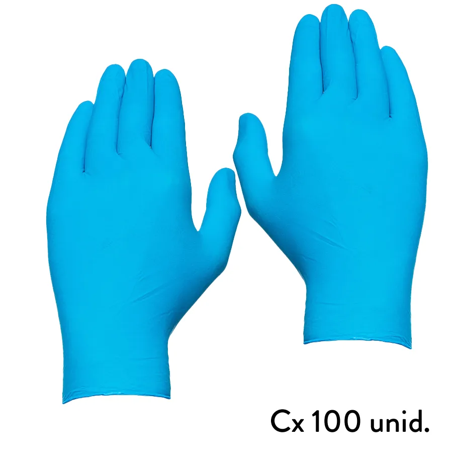 Gant nitrile jetable sans poudre — boîte 100