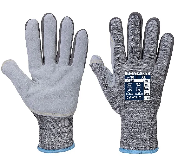 Gant coupe niveau 5 paume cuir renforcée PortWest A630