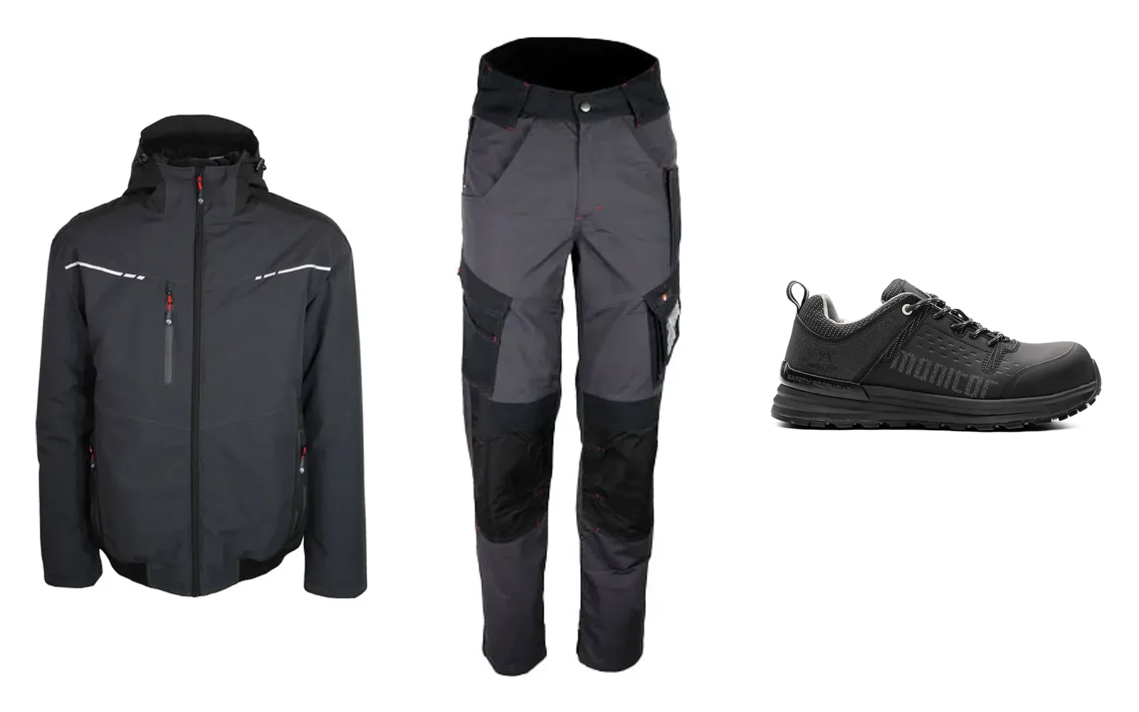 Pack chantier — veste, pantalon & chaussures de sécurité